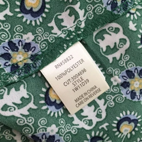 MAX Studio tunic top Green Paisley Print Ruffle Sleeve  Womens 2X NWT - Picture 3 of 5